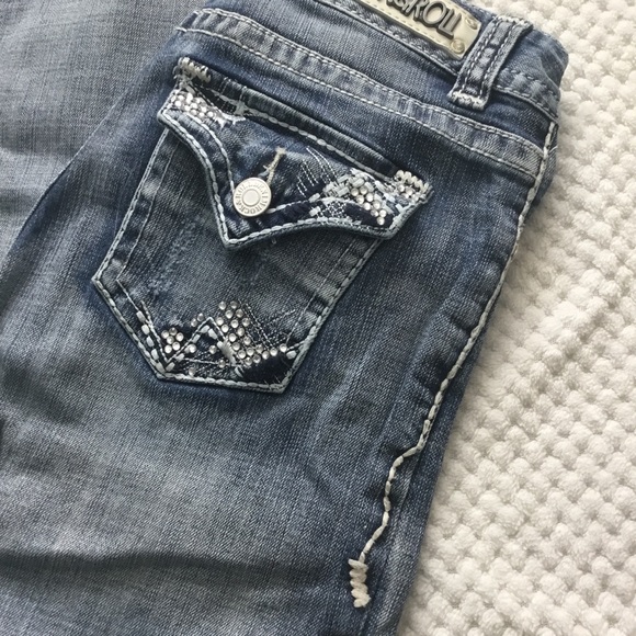 ROCK & ROLL COWGIRL JEAN WITH BLING DETAIL SZ 26X34 NWOT - Picture 7 of 8